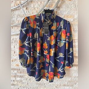 NWT LAUREN Ralph Lauren  Floral Georgette Blouse - small